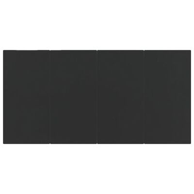 vidaXL Vrtna jedilna garnitura 7-delna siv in črn poli ratan