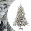 vidaXL Umetna božična jelka z bučko 120 cm 150 LED Toplo bela
