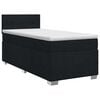 vidaXL Postelja boxspring z vzmetnico Črna 80 x 200 cm Blago