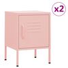 vidaXL Nočne omarice 2 kosa roza 35x35x51 cm jeklo