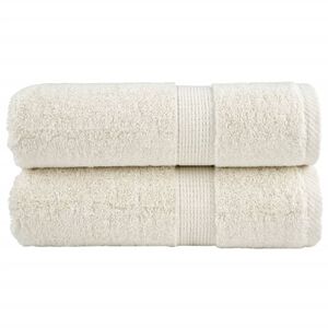 vidaXL Premium brisače za pranje SOLUND 2 kosa kremne barve 30x30 cm 600 g/m&sup2;