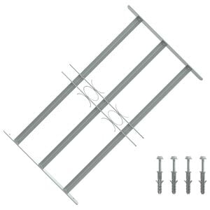 vidaXL Nastavljiva okenska re&scaron;etka s 3 prečkami 500-650 mm