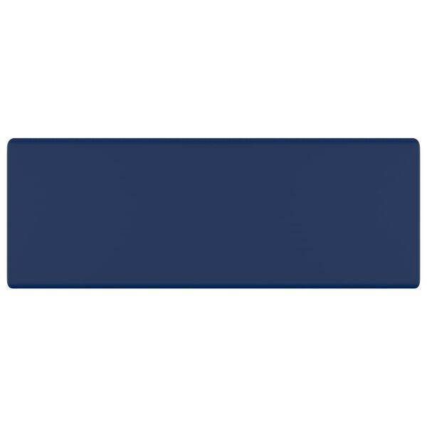 vidaXL Razkošen umivalnik kvadraten mat temno moder 41x41 cm keramika