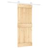 vidaXL Drsna vrata 80 x 210 cm Masiven borov les (neobdelan)