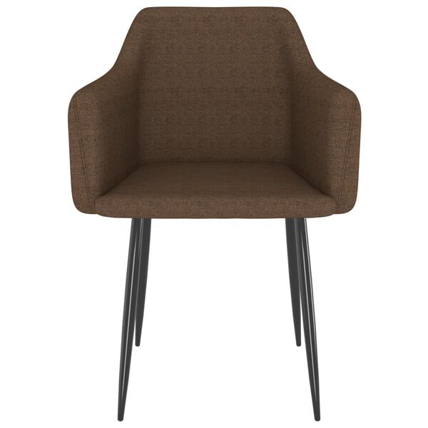 vidaXL Jedilni stoli 2 kosa rjavo blago