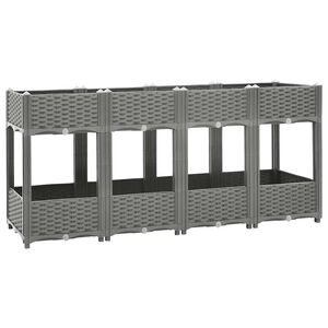 vidaXL Visoka greda 160x40x71 cm polipropilen