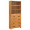 vidaXL Komplet shranjevalnega pohi&scaron;tva 2 kos Naravna 80 x 35 x 185 cm