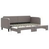 vidaXL Izvlečna dnevna postelja temno taupe 80x200 cm blago