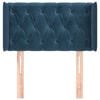 vidaXL Vzglavje z u&scaron;esi temno modro 83x16x78/88 cm žamet