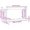 vidaxL Stojalo za drva z dežnim pokrovom 200,5x41x110,5 cm