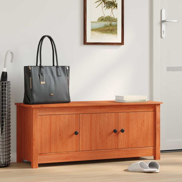 vidaXL Omara za čevlje Voskan Rjava 110 x 38 x 45,5 cm