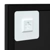 vidaXL Stensko ogledalo črno 60x60 cm kovinsko
