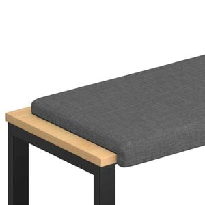 vidaXL Blazina za klop Blago Temno siva Globina 35 cm