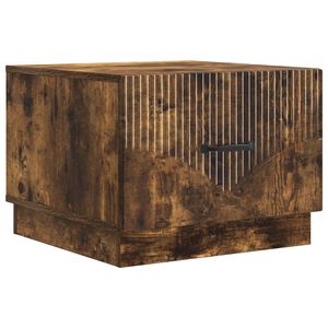 vidaXL Klubska miza Dimljen hrast 49 x 50 x 37 cm Inženirski les