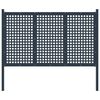 vidaXL Vrtna ograja iz jekla 178 x 125 cm antracitna