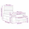 vidaXL Postelja z vzmetnico z vzmetnico Taupe 120 x 200 cm blago