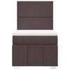 vidaXL Box spring postelja z vzmetnico temno rjava 80x200 cm blago