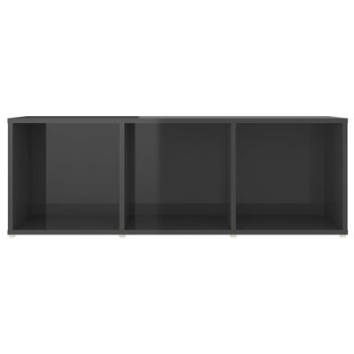 vidaXL TV omarice 4 kosi visok sijaj sive 107x35x37 cm iverna plošča