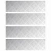 vidaXL Stopnice 4 kos 70 x 20 cm srebrna Aluminij Pravokotna