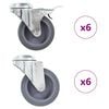 vidaXL Gibljiva kolesa z luknjami za sornik 12 kosov 75 mm