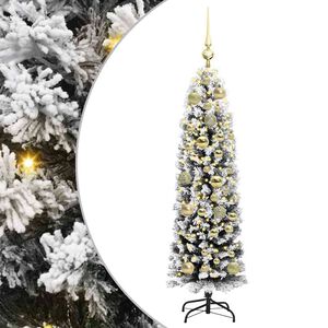 vidaXL Umestno božično drevo Zelena 120 cm PVC in Jeklo in Plastika