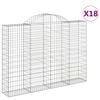 vidaXL Obokane gabion ko&scaron;are 18kosov 200x30x140/160cm pocinkano železo