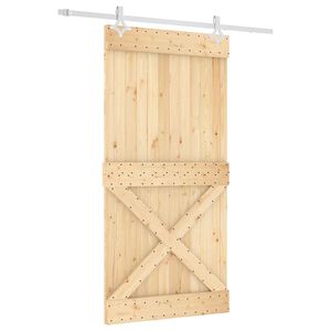 vidaXL Drsna vrata 100 x 210 cm Masiven borov les (neobdelan)