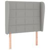 vidaXL Vzglavje z u&scaron;esi svetlo sivo 93x23x118/128 cm blago