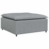 vidaXL Modularni kavč s podnožjem svetlo siv 100x100x48 cm
