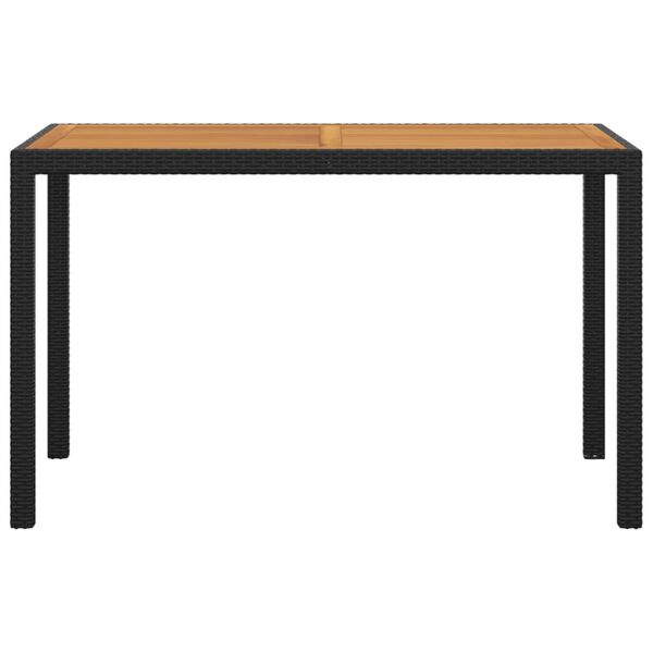 vidaXL Vrtna jedilna garnitura 5-delna z blazinami črn poli ratan