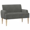 vidaXL Dvojnica s gumbi Temno siva 116 x 67 x 81 cm Žametna tkanina