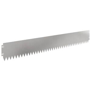 vidaXL Robovi trave 30 pcs 103 x 15 cm Jeklo Srebrna