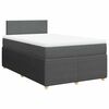 vidaXL Box spring postelja z vzmetnico temno siva 120x190 cm blago