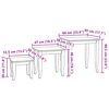 vidaXL Nesting stranske mize 3 pcs Naravna Masivni mahagonijev les