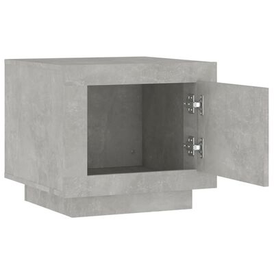 vidaXL Klubska mizica betonsko siva 51x50x45 cm konstruiran les