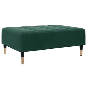 vidaXL Stolček za noge temno zelen 77x55x31 cm žamet