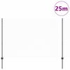 vidaXL Ograja s stebrom Siva 1,6 x 25 m Jeklo in PVC