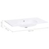 vidaXL Vgradni umivalnik 805x460x105 mm SMC bel