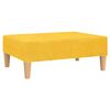 vidaXL Raztegljiv kavč dvosed s stolčkom rumeno blago