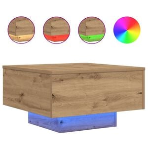 vidaXL Klubska miza Umetni hrast 55 x 55 x 31 cm Konstruiran les