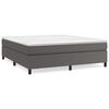 vidaXL Posteljni okvir z vzmetmi siv 180x200 cm umetno usnje