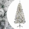 vidaXL Umetno Zložljivo Božično Drevo 210 cm 300 LED Toplo bela