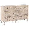 vidaXL Strani &scaron;al 2 pcs Bela 60 x 33,5 x 75 cm Masiven les manga