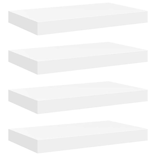 vidaXL Stenske police 4 kosi bele 40x23x3,8 cm MDF