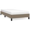 vidaXL posteljni okvir brez vzmetnice Taupe 90x200 cm Tkanina