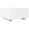 vidaXL Vrtno cvetlično korito belo 50x50x26,5 cm trdna borovina