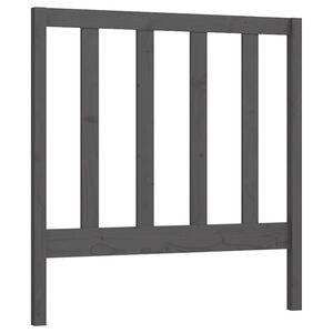 vidaXL Posteljno vzglavje sivo 96x4x100 cm trdna borovina