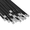 vidaXL Vezalke za kabel 250 kos 7,9 x 250 mm Črna