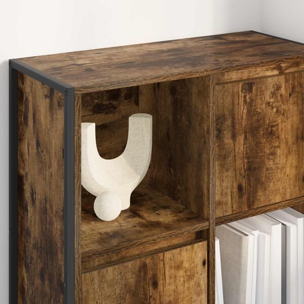 vidaXL Knjigovni omar Dimni hrast 68 x 30 x 108.5 cm Konstruiran les