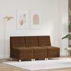 vidaXL Modularna sofa enota brez naslonov 3 pcs Rjava 55 x 74 x 82 cm